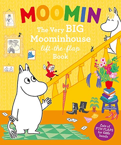 Moomin characters inside a colorful, detailed, multi-level Moominhouse.