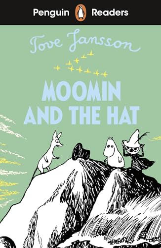 Book cover: “Moomin and the Hat” with Moomin characters on a hill.