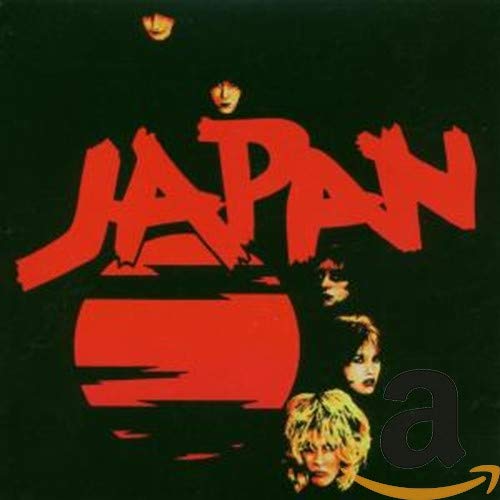 Dark album cover with Japan in red text and three people's faces visible.