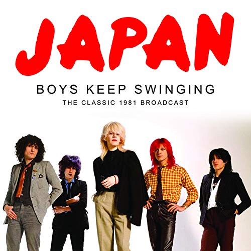 CD cover for Japan’s “Boys Keep Swinging” featuring the band members.