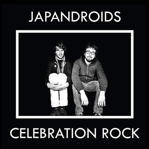 Black and white album cover featuring two men and the text “Japandroids Celebration Rock”.