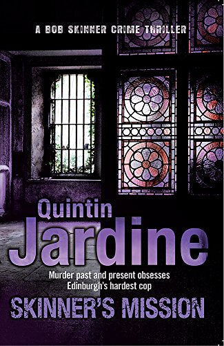 Book cover with barred window, stained glass, and large text: "Jardine".
