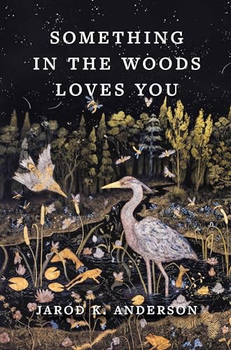 Book cover with illustrated forest scene, birds, and a heron.