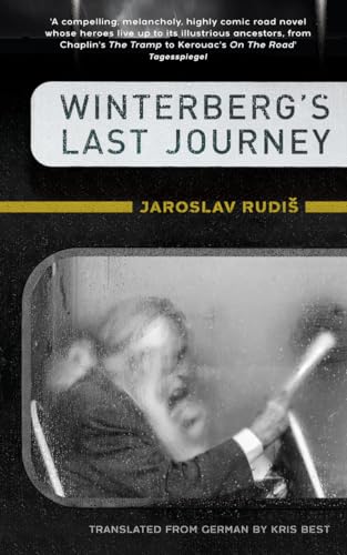 Book cover showing a man looking through a rain-streaked train window.