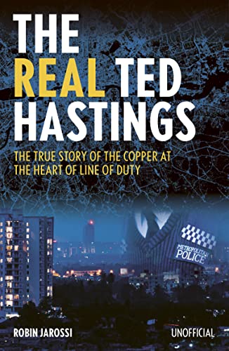 BookLCS Book cover titled The Real Ted Hastings with a city night skyline.
