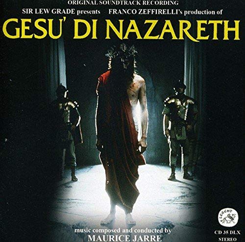 CD cover for "Gesu' Di Nazareth" soundtrack by Maurice Jarre, depicting Jesus.