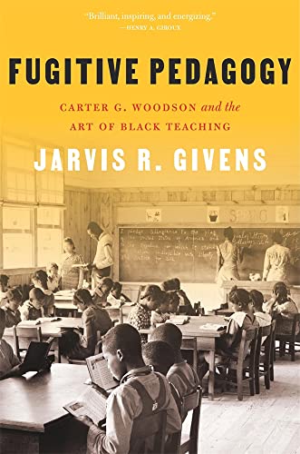 Book cover with a vintage classroom scene and title “Fugitive Pedagogy.”