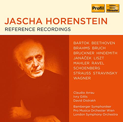 CD cover for Jascha Horenstein's "Reference Recordings" with his portrait.