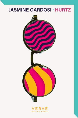 Book cover for "Hurtz" featuring colorful, wavy sunglasses.