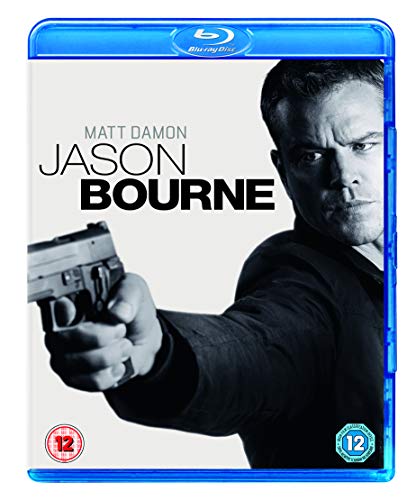 Blu-ray cover for "Jason Bourne" featuring Matt Damon and a handgun.
