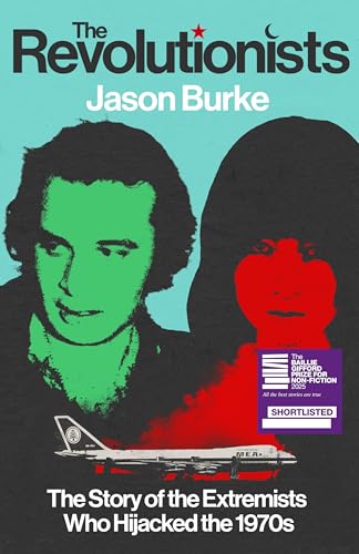 Book cover featuring stylized portraits of two people and an airplane on teal background.