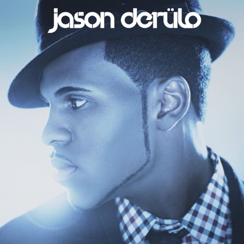 Jason Derulo album cover, portrait of a man in a cap, blue tone.