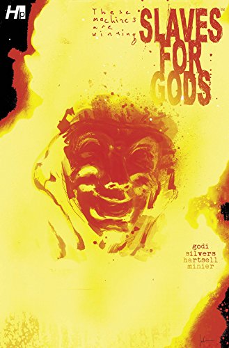 Yellow comic book cover with a distressed, sketched face and bold title.