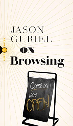 Book cover: "On Browsing" by Jason Guriel, with a chalkboard illustration.