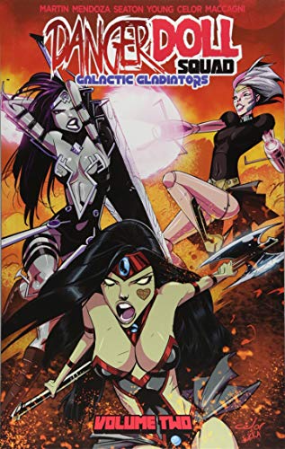 Comic book cover featuring three stylized female warriors in a fiery, action-oriented battle scene.