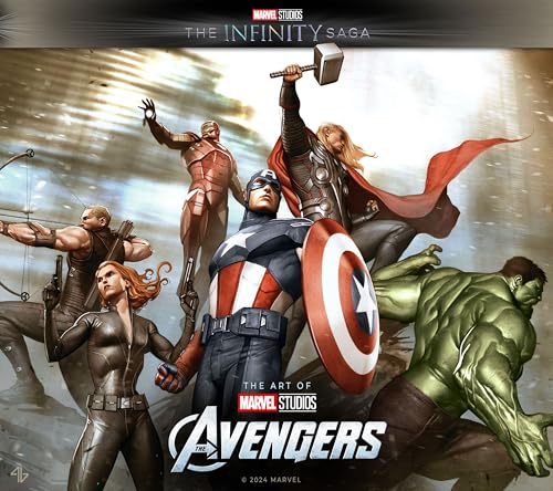 The Avengers art book cover featuring heroes like Thor, Captain America, and Hulk.