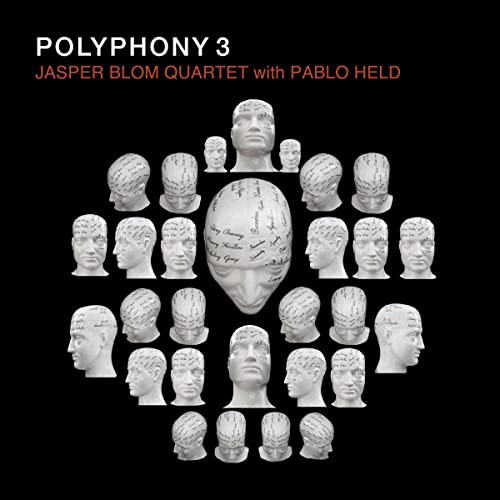 CD cover for "Polyphony 3" featuring multiple sculpted heads in a circle.