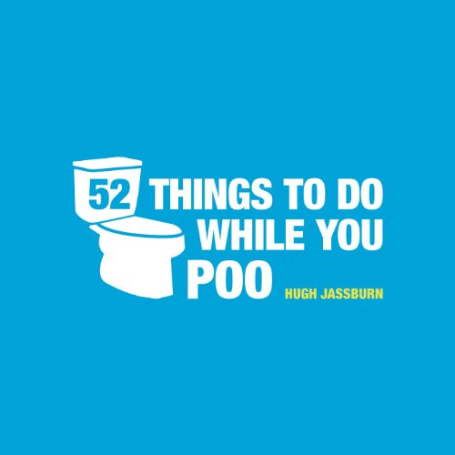 Book cover with a white toilet illustration and bold blue text.