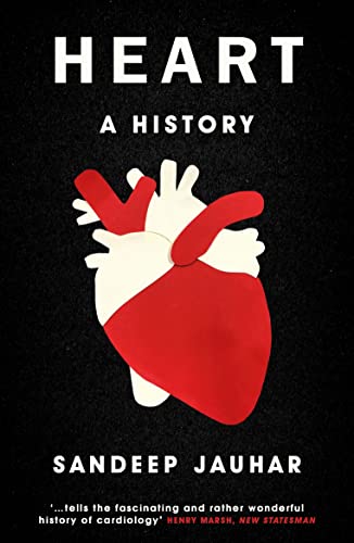 Book cover: red anatomical heart illustration on a dark background.