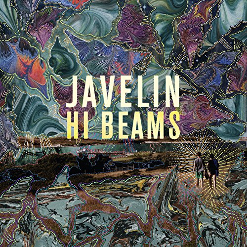 CD cover for Javelin’s “Hi Beams” with abstract, colorful artwork.