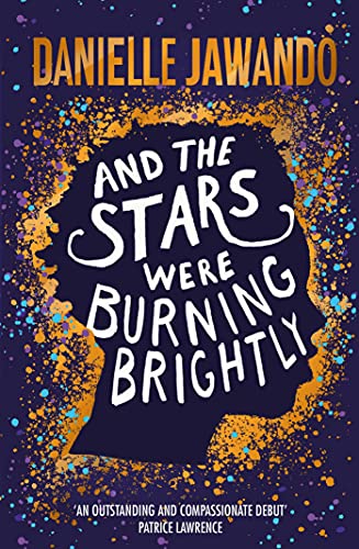 Book cover with a dark silhouette of a head and golden splatter.