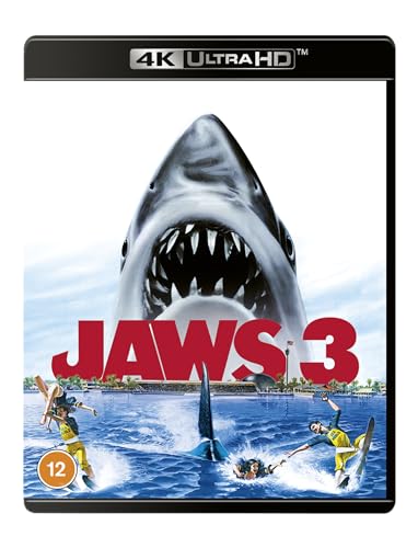 Jaws 3 Blu-ray cover: shark attacking surfers, with "JAWS 3" text.