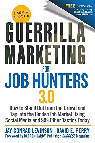 Book cover: "Guerrilla Marketing for Job Hunters 3.0" by Jay Conrad Levinson.