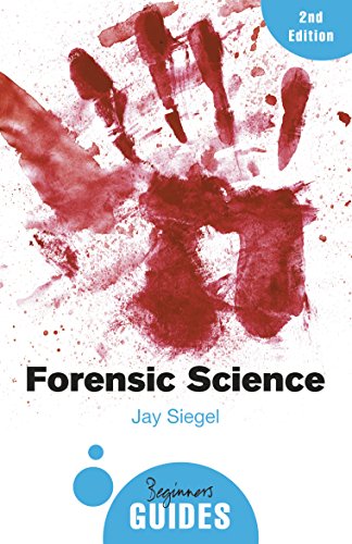 Book cover: "Forensic Science" with red handprints and text.