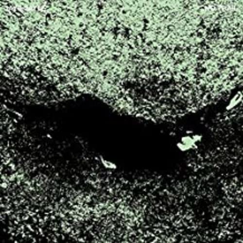 Dark green, textured CD cover with abstract shapes and a void.