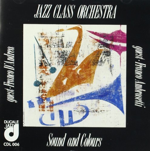 CD cover for "Jazz Class Orchestra - Sound And Colours" with abstract art.
