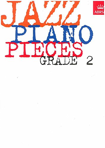 Cover of Jazz Piano Pieces Grade 2 music book with ABRSM logo.