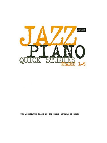 Cover of "Jazz Piano Quick Studies, Grades 1-5" music book.