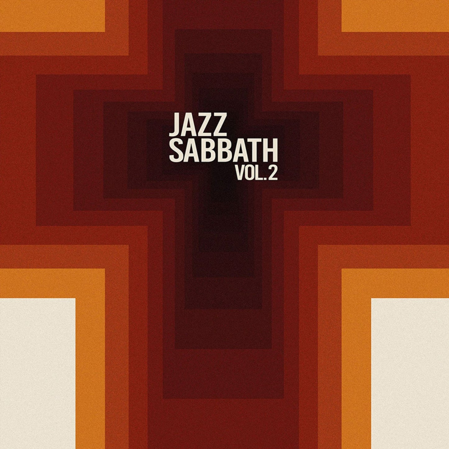 Jazz Sabbath Vol. 2" CD cover with a cross-shaped, textured orange design.
