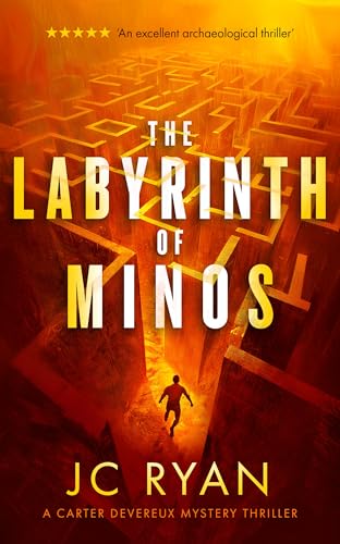 Book cover: a labyrinth viewed from above, with a lone figure below.