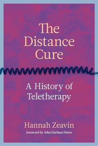 Book cover with purple textured background and title "The Distance Cure.