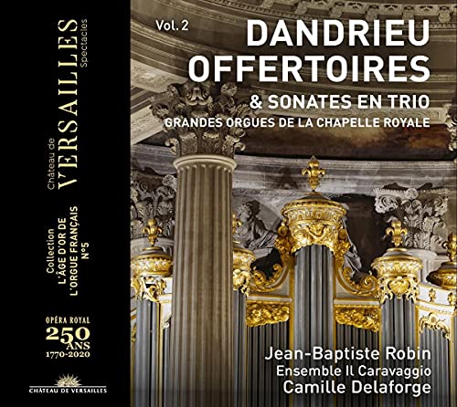 CD cover: ornate pipe organ in Versailles’ Royal Chapel, text details.