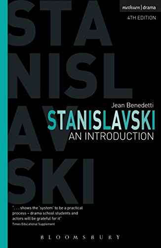 Book cover with Stanislavski's name and a simple design likely related to theatre or performance.