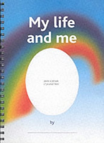 Spiral-bound journal cover with rainbow and blank oval for a photo.