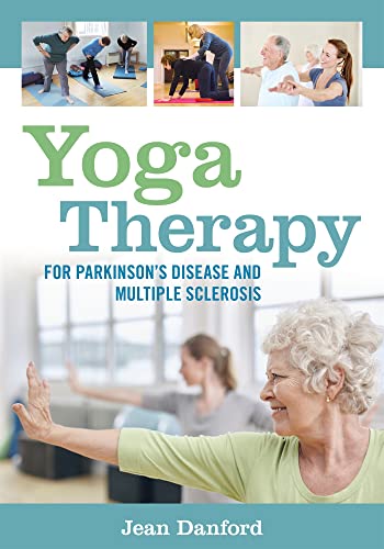 Book cover showing people practicing yoga, titled “Yoga Therapy” for neurological conditions.