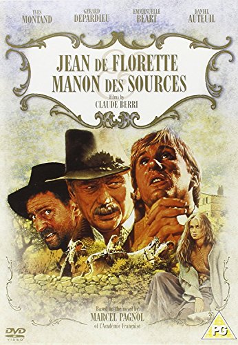 DVD cover for “Jean De Florette / Manon Des Sources” featuring cast portraits.
