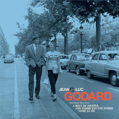 Record cover featuring Jean-Luc Godard film stills and red text.