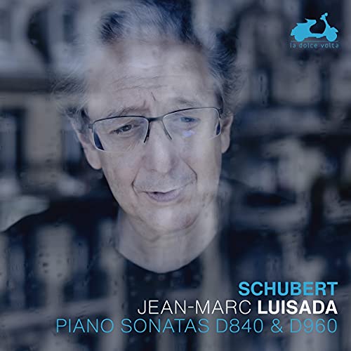 CD cover featuring pianist Jean-Marc Luisada and text “Schubert Piano Sonatas”.