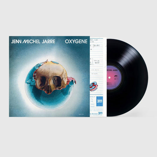 Jean-Michel Jarre’s “Oxygene” 50th anniversary vinyl record with skull artwork.