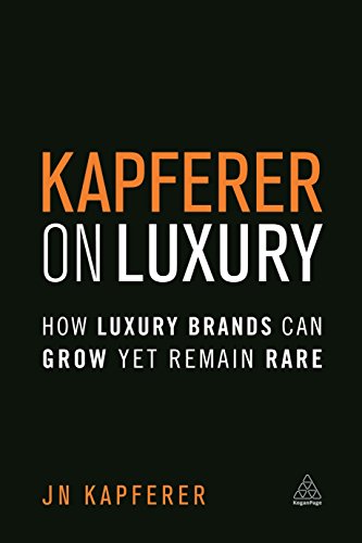 Black book cover with orange and white text: "Kapferer on Luxury".