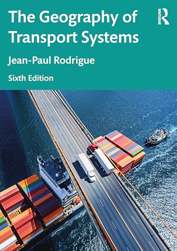 Book cover: "The Geography of Transport Systems," sixth edition, with bridge scene.