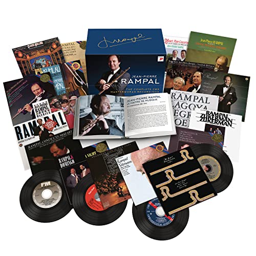 CD box set featuring flutist Jean-Pierre Rampal, with albums and discs.