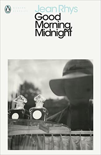 Penguin Modern Classics book cover: "Good Morning, Midnight" with a shadowed figure.