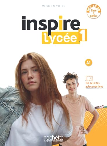 French textbook cover with two young people, title "Inspire Lycee 1".