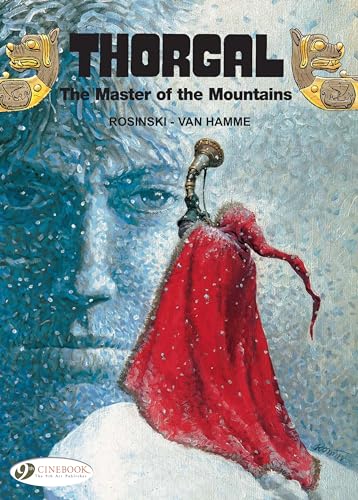 Comic book cover: a man’s face with a red cloak and golden ornaments.