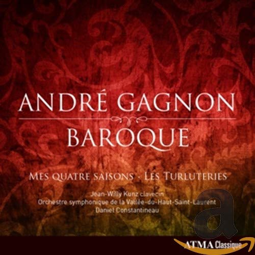 CD cover featuring red ornate patterns with text "André Gagnon Baroque" in white.